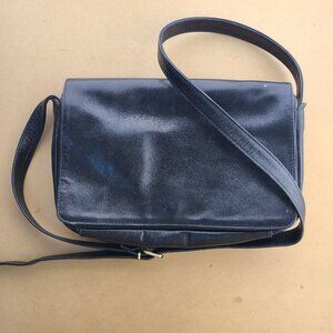 Retro 1960s Vintage Italian Black Leather Purse for A Night on the Town